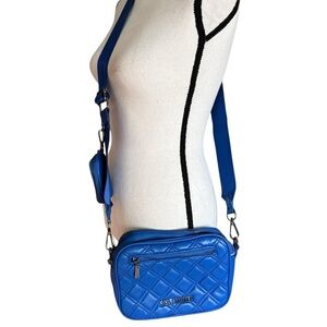 Steve Madden Blue Crossbody Quilted  Bag with Sleek Design